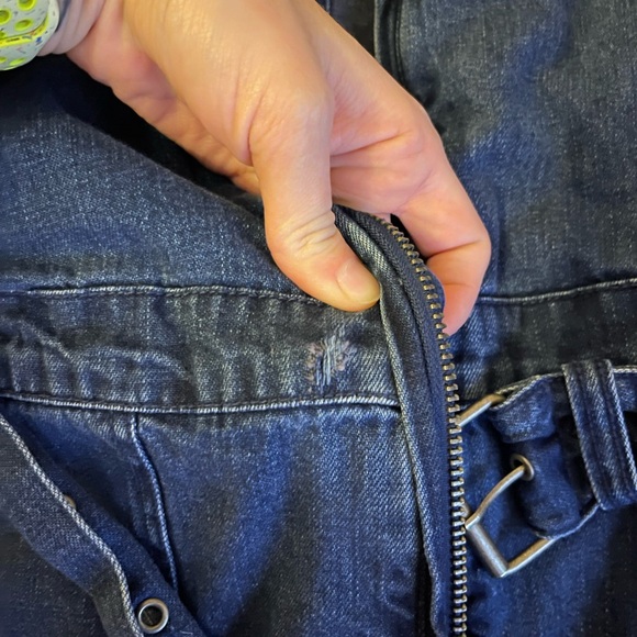 Rachel Comey x Target Blue Denim Jumpsuit Wide Leg Zip Up Belted Size 6 Blogger - Picture 7 of 8